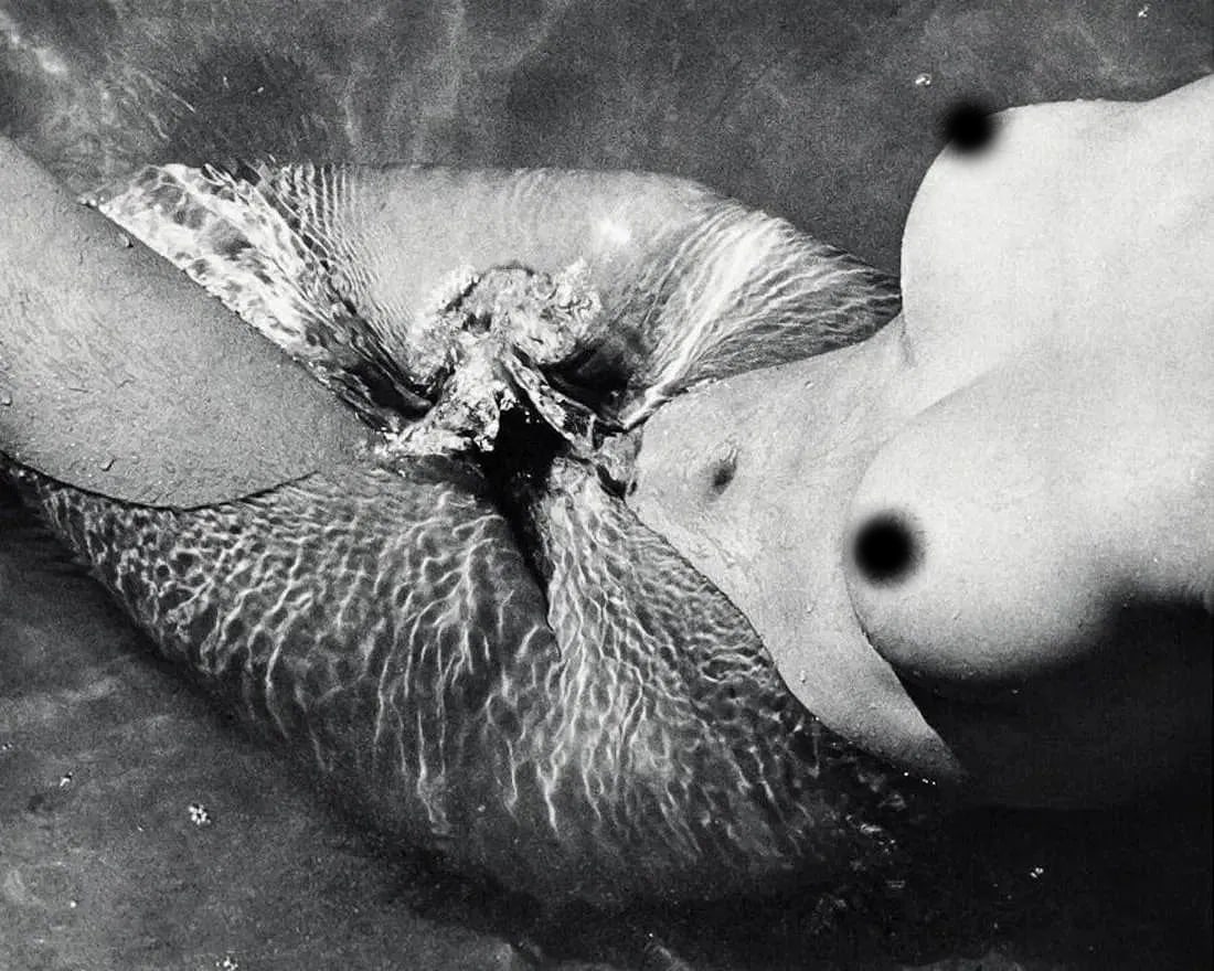 Lucien Clergue (French, 1934-2014) Print: Lucien Clergue (French, 1934-2014) Print. Nee De La Vague. Printed in 1968-1970, Paris, France. 9.50 x 6.50 inches. Heliogravure. Not hand-signed unless otherwise stated. Photomechanical Print. Lots
