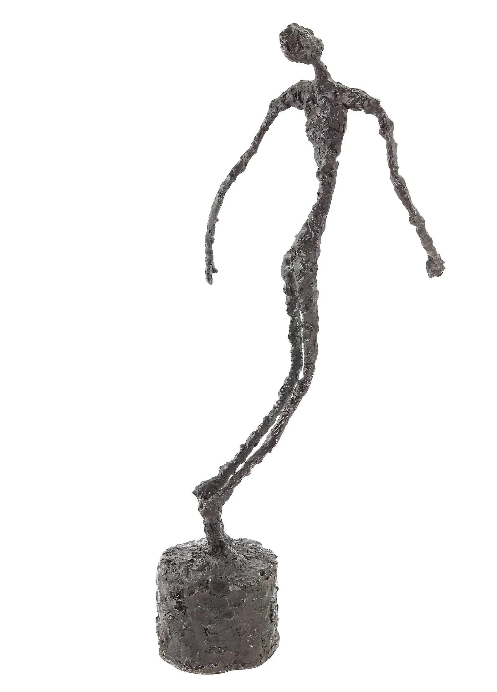 After 1950 Alberto Giacometti (Swiss, 1901-1966) Falling Man Bronze Sculpture, After (1 of 6)