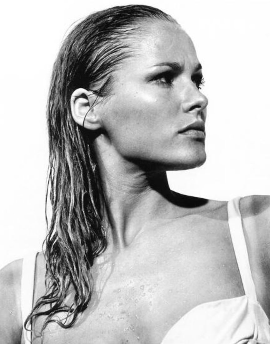 Ursula Andress (Swiss, b. 1936) Print: Ursula Andress (Swiss, b. 1936) Print. James Bond, Dr. No, "1962". 10.00 x 13.00 inches. Not hand-signed unless otherwise stated. Photomechanical Print. Lots that contain nudity have been partially