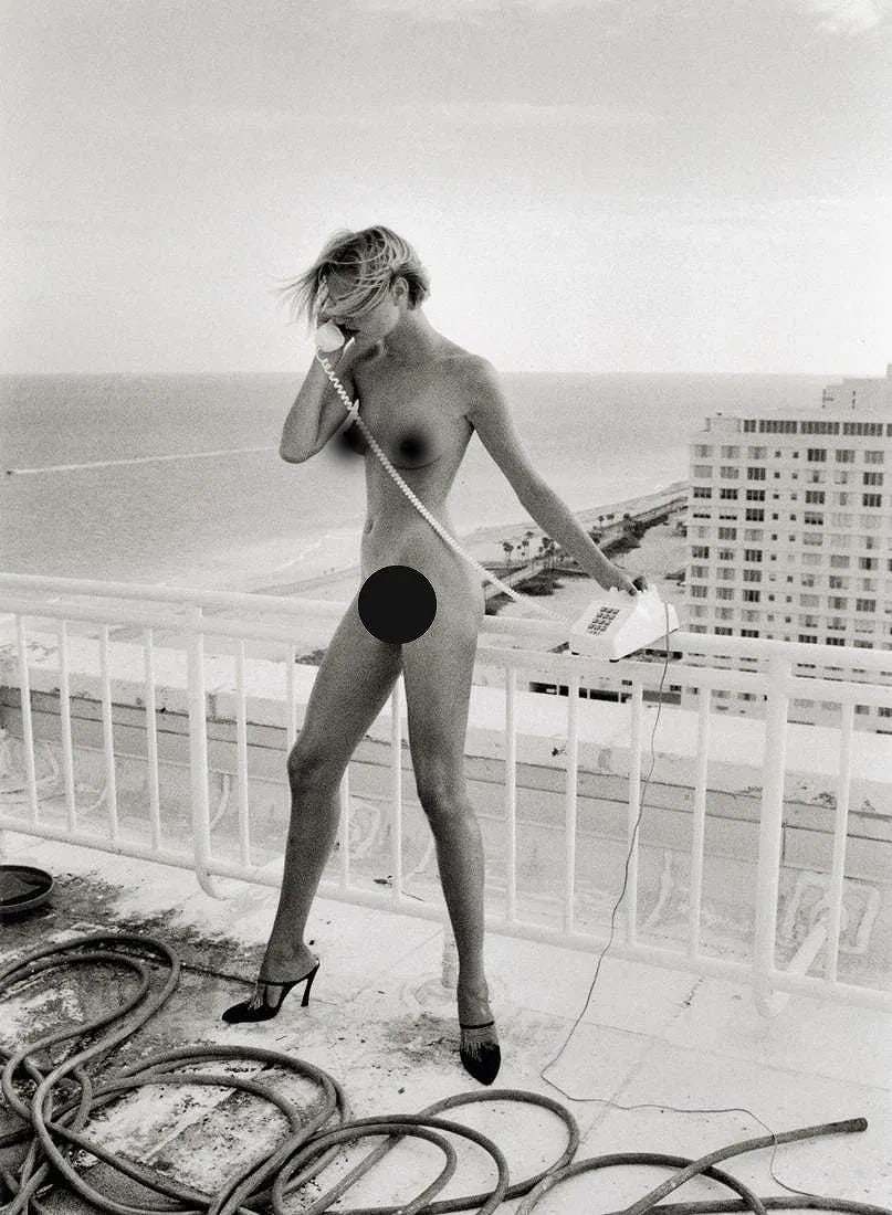 Helmut Newton (German-Australian, 1920-2004) Print: Helmut Newton (German-Australian, 1920-2004) Print. Celia, Miami, Florida,"1991". Printed in 2004, Germany. 8.75 x 111.90 inches. Not hand-signed unless otherwise stated. Photomechanical Print. Lots t