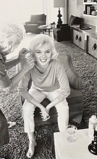 George Barris (American, 1922-2016) Print: George Barris (American, 1922-2016) Print. Marilyn Monroe. From the Original Negative. Printed in 1987, Edward Weston Collection. Not hand-signed unless otherwise stated. Photomechanical Print. Lots t