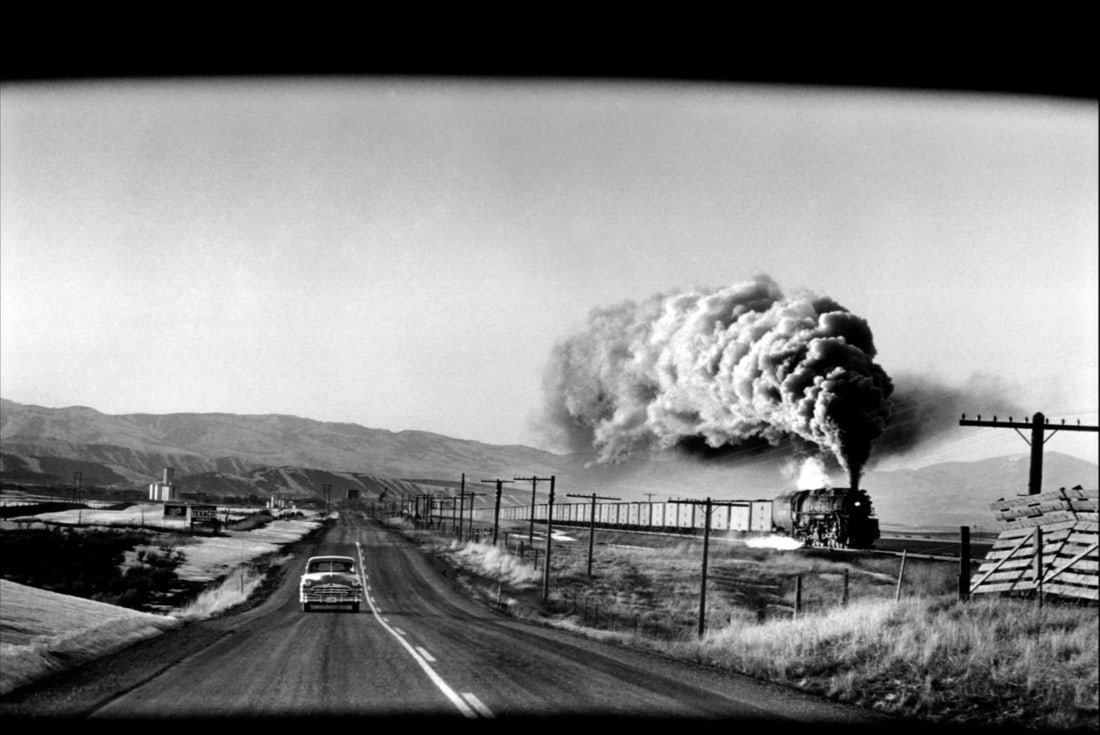 Elliott Erwitt (American, 1928-2023) Print: Elliott Erwitt (American, 1928-2023) Print. Wyoming, "1954". 20.00 x 14.00 inches. Not hand-signed unless otherwise stated. Photomechanical Print. Lots that contain nudity have been partially obscured