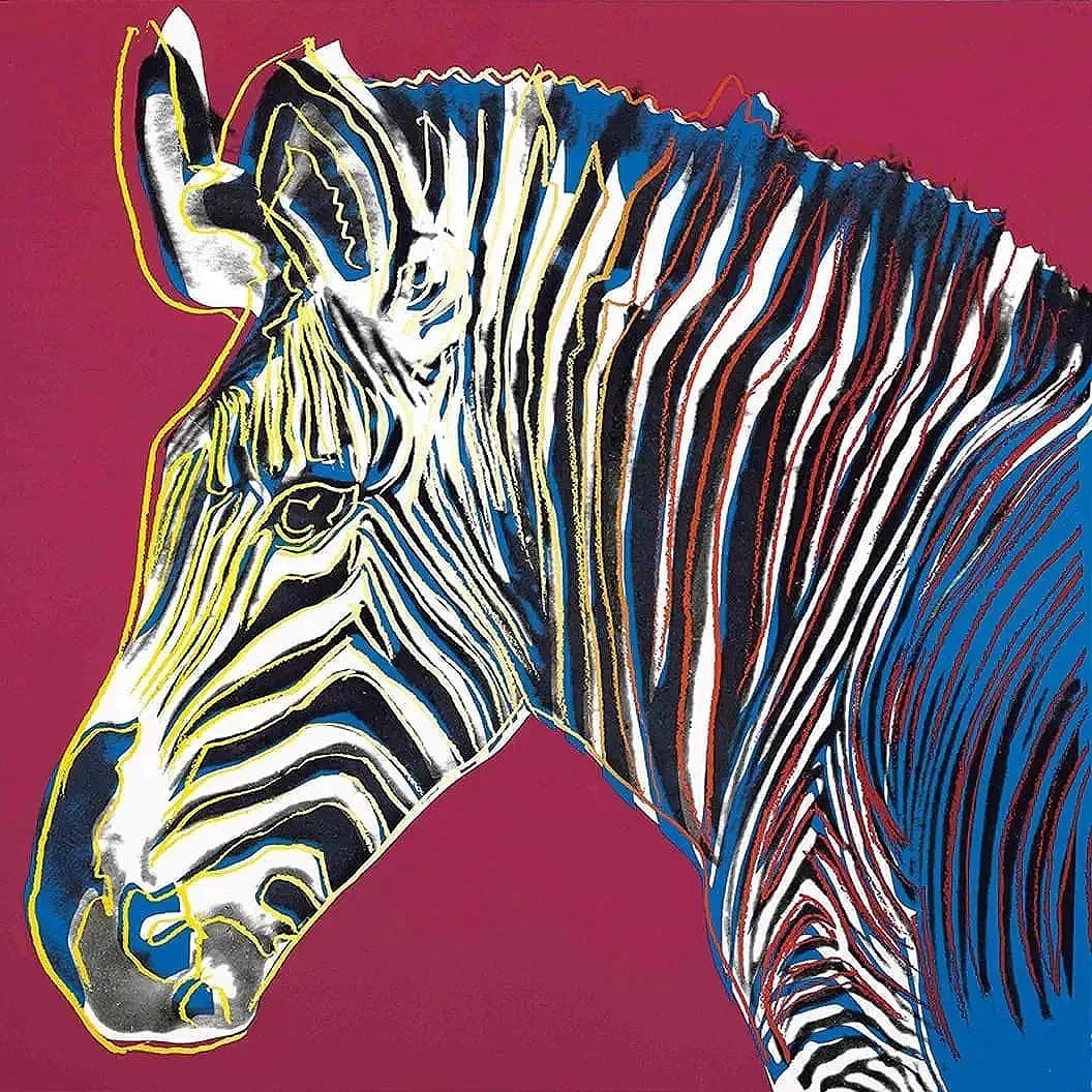After Andy Warhol (American, 1928-1987) Grevys Zebra Silkscreen: After Andy Warhol (American, 1928-1987) Grevys Zebra, "1983" Silkscreen. Endangered Species Portfolio (Trial Proof). 38.00 x 38.00 inches. Correct stamping on backside, with blindstamp. Not hand-signe