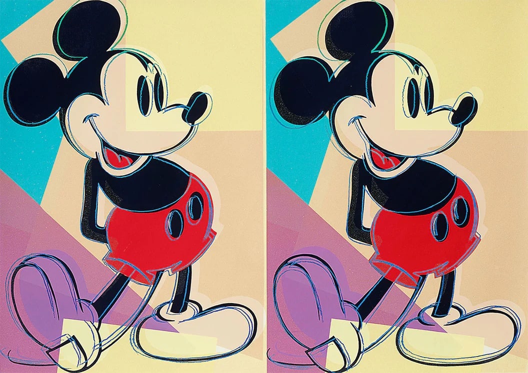 After Andy Warhol (American, 1928-1987) Silkscreen: After Andy Warhol (American, 1928-1987) Silkscreen. Double Mickey. FSIIA 296. 43.00 x 30.50 inches. Trial Proof. Not hand-signed unless otherwise stated. Photomechanical Print. Lots that contain nudit