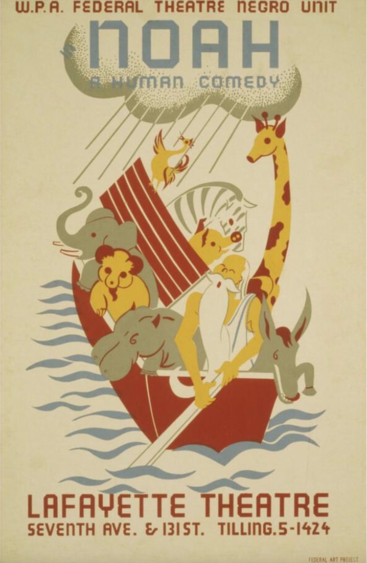 After Aida McKenzie (American, 1895-1972) Poster: After Aida McKenzie (American, 1895-1972) Poster. Noah, "1936". Bonded to fabric. 24.00 x 35.00 inches. Not hand-signed unless otherwise stated. Photomechanical Print. Lots that contain nudity have