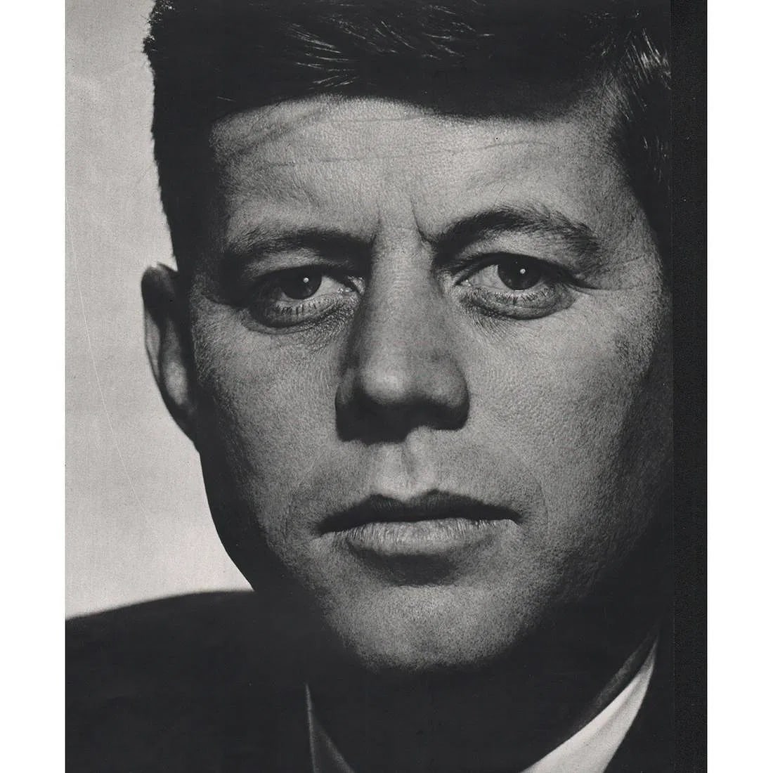 Philippe Halsman (Latvian-American, 1906-1979) Print: Philippe Halsman (Latvian-American, 1906-1979) Print. John F. Kennedy. Printed in 1970's, Italy. 11.25 x 8.75 inches. Photogravure. Not hand-signed unless otherwise stated. Photomechanical Print. Lots