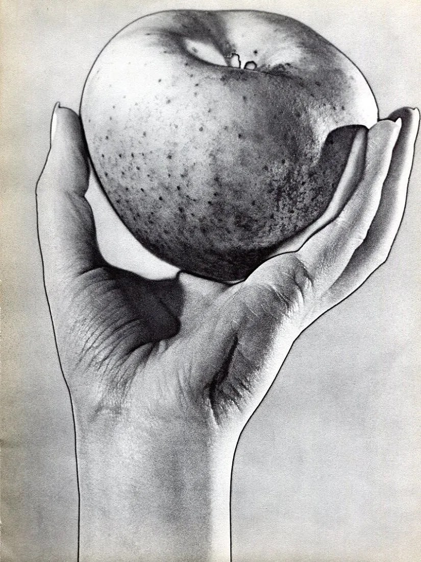 Pierre Adam (French) Print: Pierre Adam (French) Print. Solarized Apple - Vintage Gravure. Printed in 1935. 9.00 x 12.00 inches. Not hand-signed unless otherwise stated. Photomechanical Print. Lots that contain nudity have been 