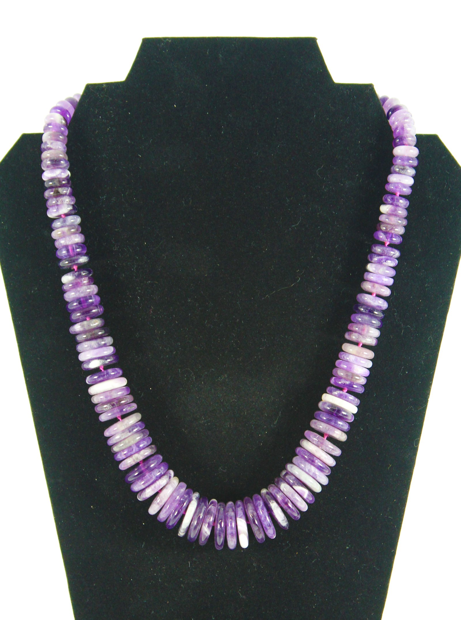 Artisan Crafted Amethyst Necklace With Large Sterling O'Ring Clasp (1 of 10)