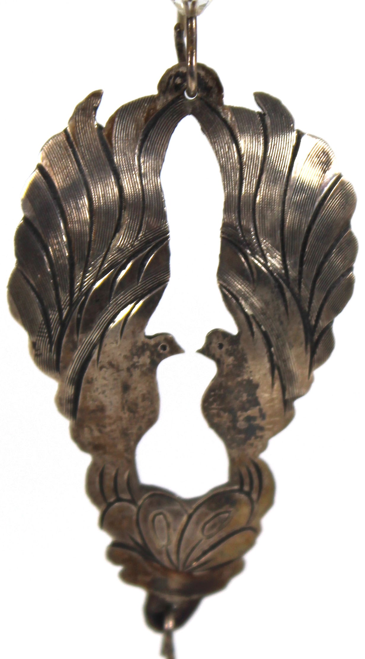 Vintage Allard Signed Artisinal Sterling Earrings With Turtle Dove Emblems: Vintage Allard signed artisanal sterling earrings with turtle dove emblems. Turtle doves represent love, fidelity, and friendship due to the turtle dove's habit of pairing for life. Formed into a hear