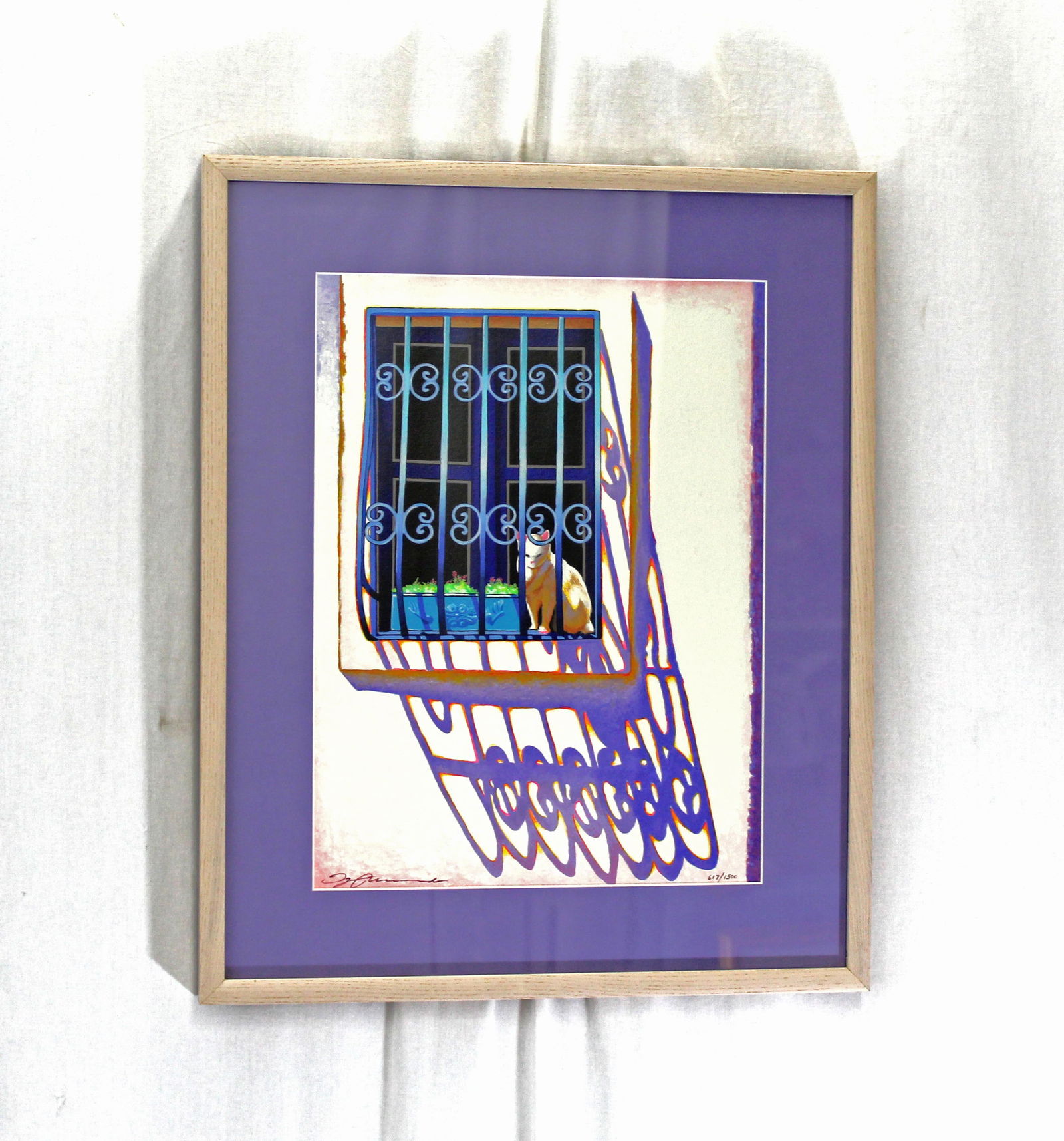 Sunning Cat Signed and Numbered Serigraph by Igor Medvedev (1 of 9)