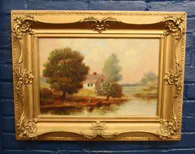 Original B.W. Perry Signed Landscape Painting, Oil on Canvas: Original B.W. Perry Signed Landscape Painting, Oil on Canvas Dimensions represented in last picture.