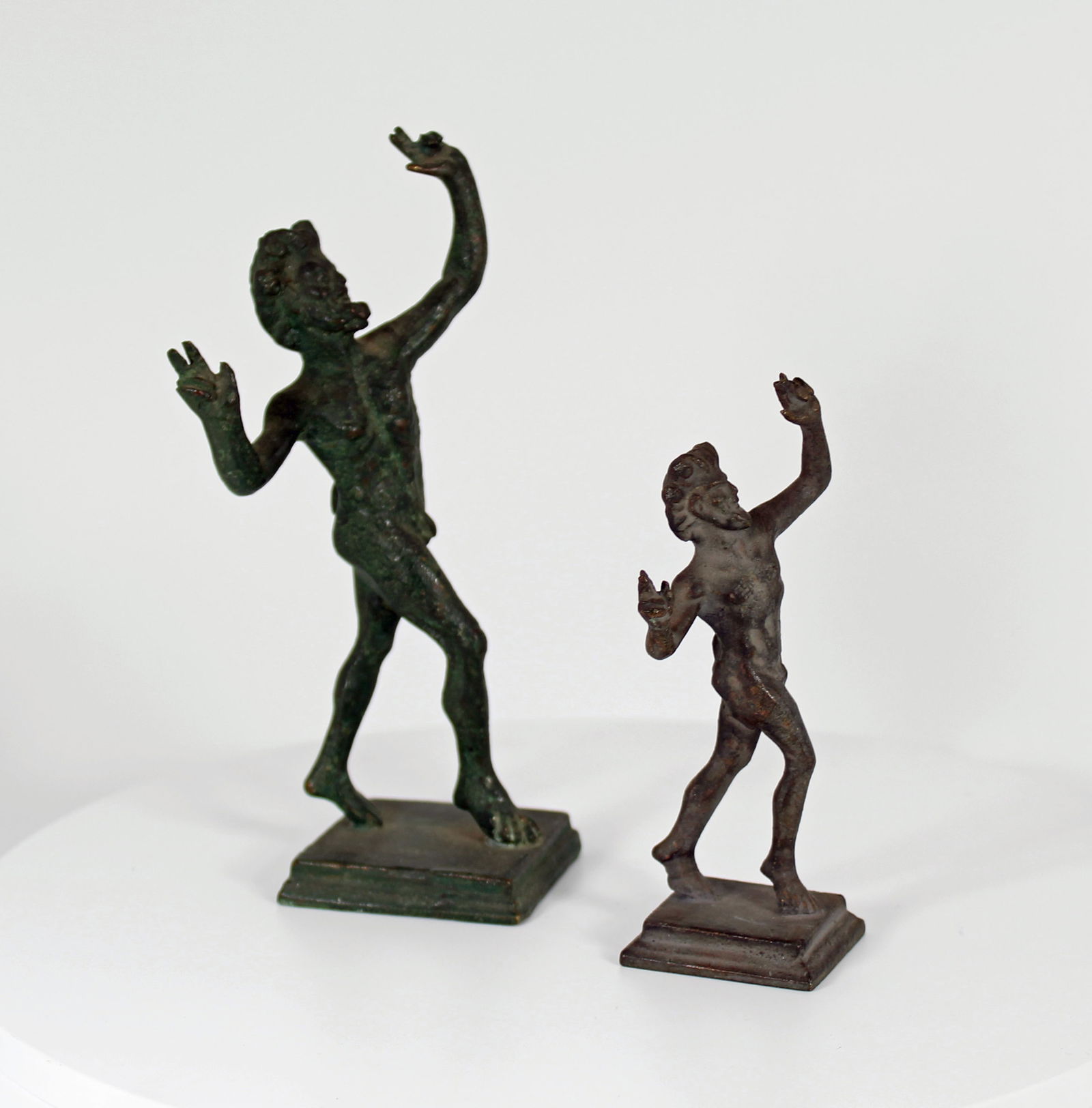 Two 19th Century Bronze Dancing Faun from Pompeii  Statues (1 of 17)