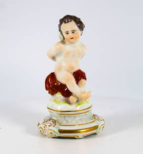 Meissen Cupid From the 19th century: Meissen Cupid Meissen cupid figurines are highly decorative items, known for their intricate detailing, hand-painted designs, and use of high-quality porcelain. They often depict the mythological figu