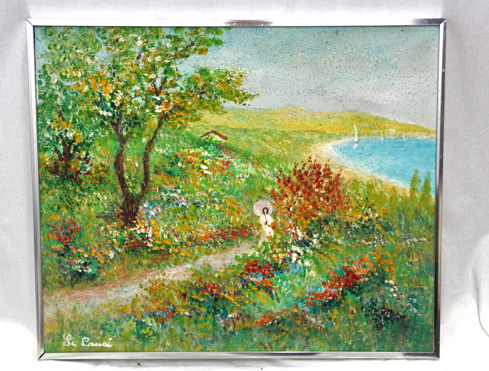 Rino Li Causi (Italian) Seaside Landscape, Original Oil on Canvas (1 of 10)