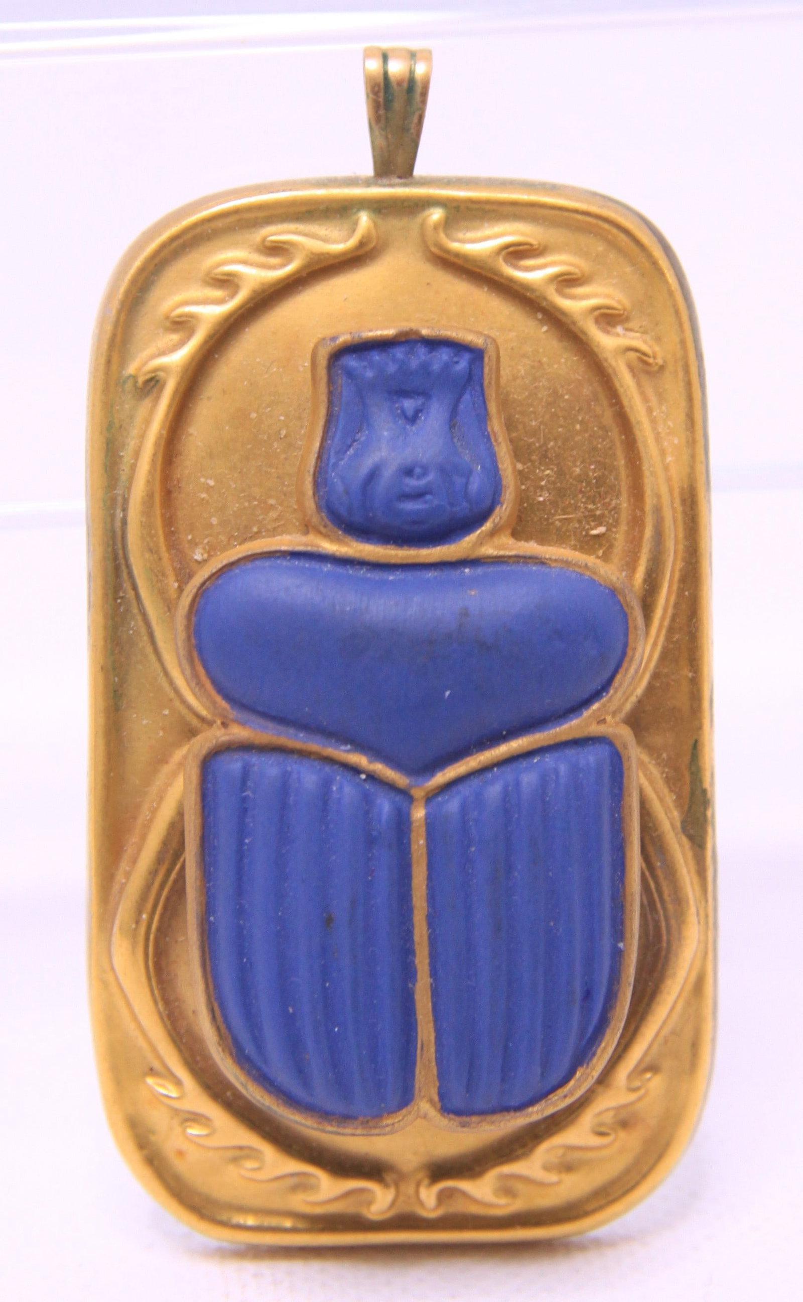 King Tut Scarab Pendant Boehm: The limited issue Egyptian Scarab Pendant is part of the Egypt Salutes the United States' Bicentennial with the exhibition of the 'Treasures of Tutankhamun' 1976-1979. Designed by Helen Boehm, several