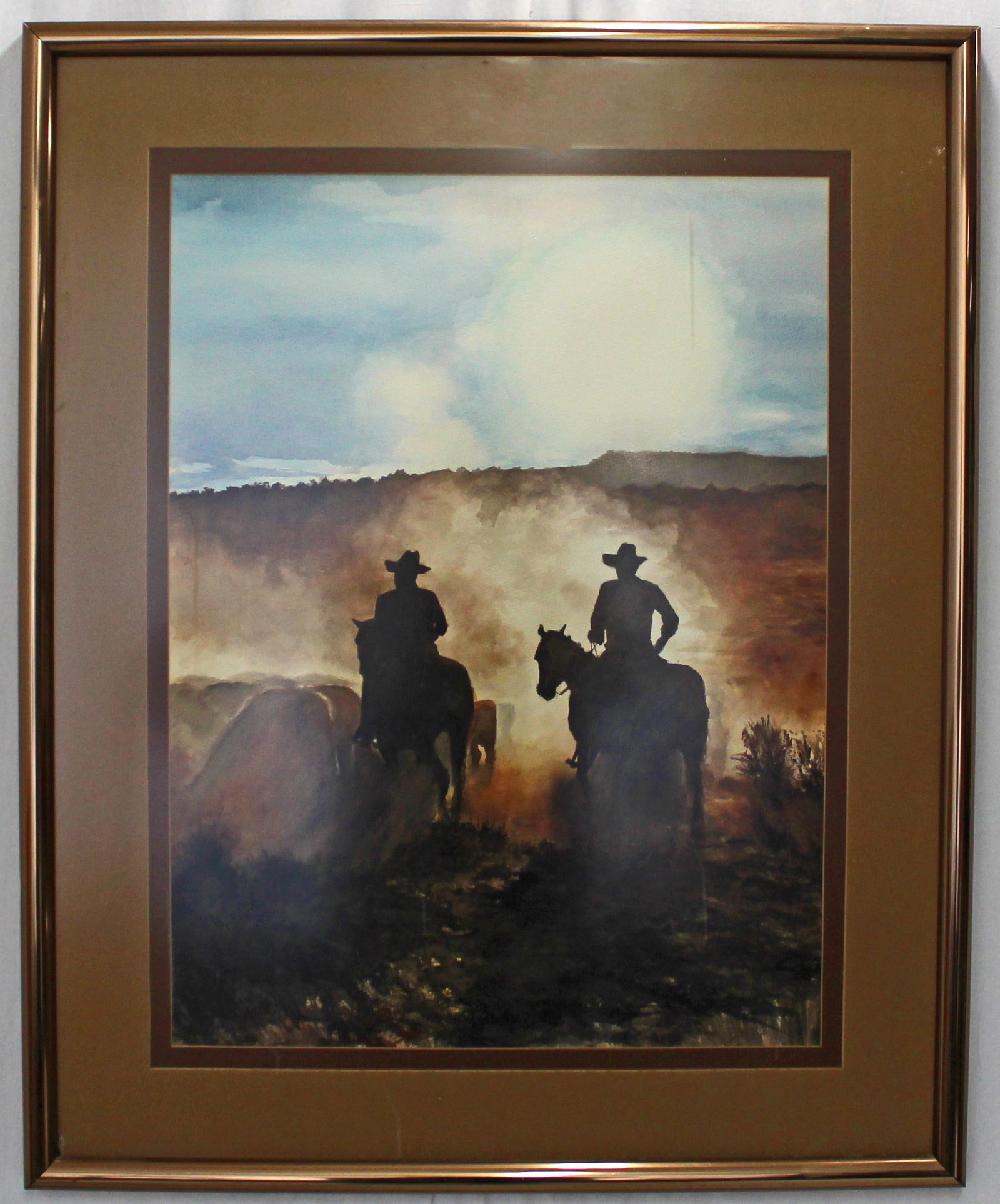 Working Cowboys watercolor by Karen Molenaur Marlboro Man (1 of 6)