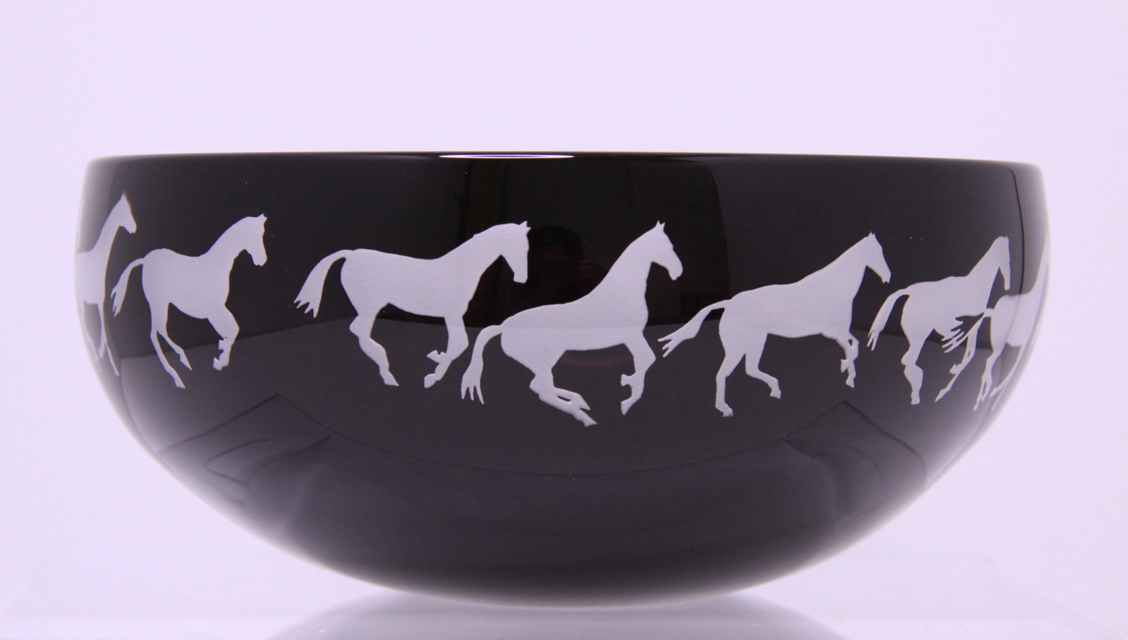 Correia Black Horses Bowl: Correia Black Horses Bowl with COA. Zelma's offers in-house shipping, please inquire before checkout to ensure competitive shipping rates. Provenance: Property of a fine art collector residing in York