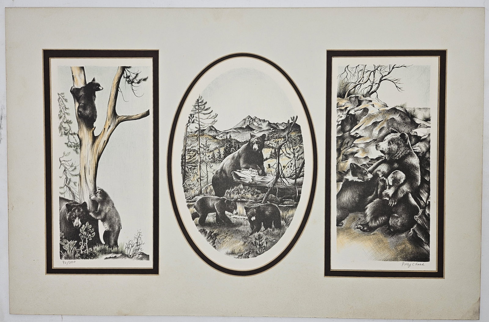 Trio Grissly Bears sketches by Polly Chase 92/300 (1 of 10)