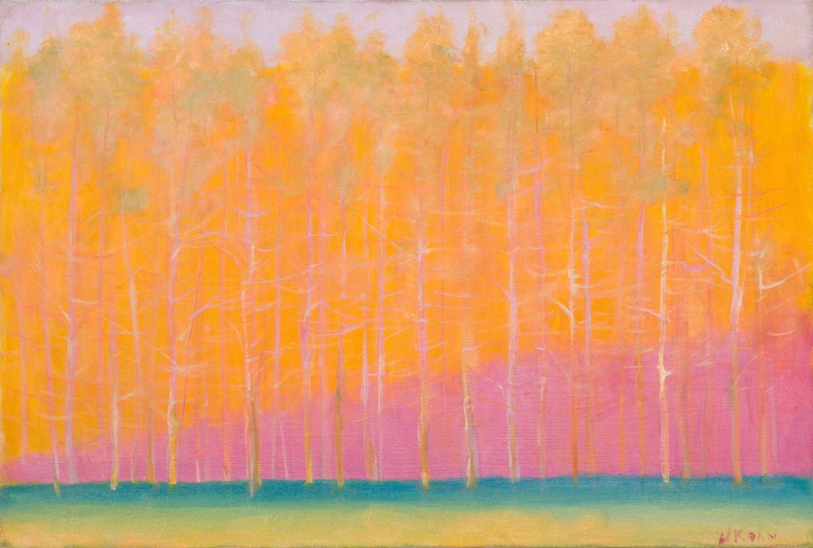 Wolf Kahn (1927-2020) - Orange Forest (1 of 3)