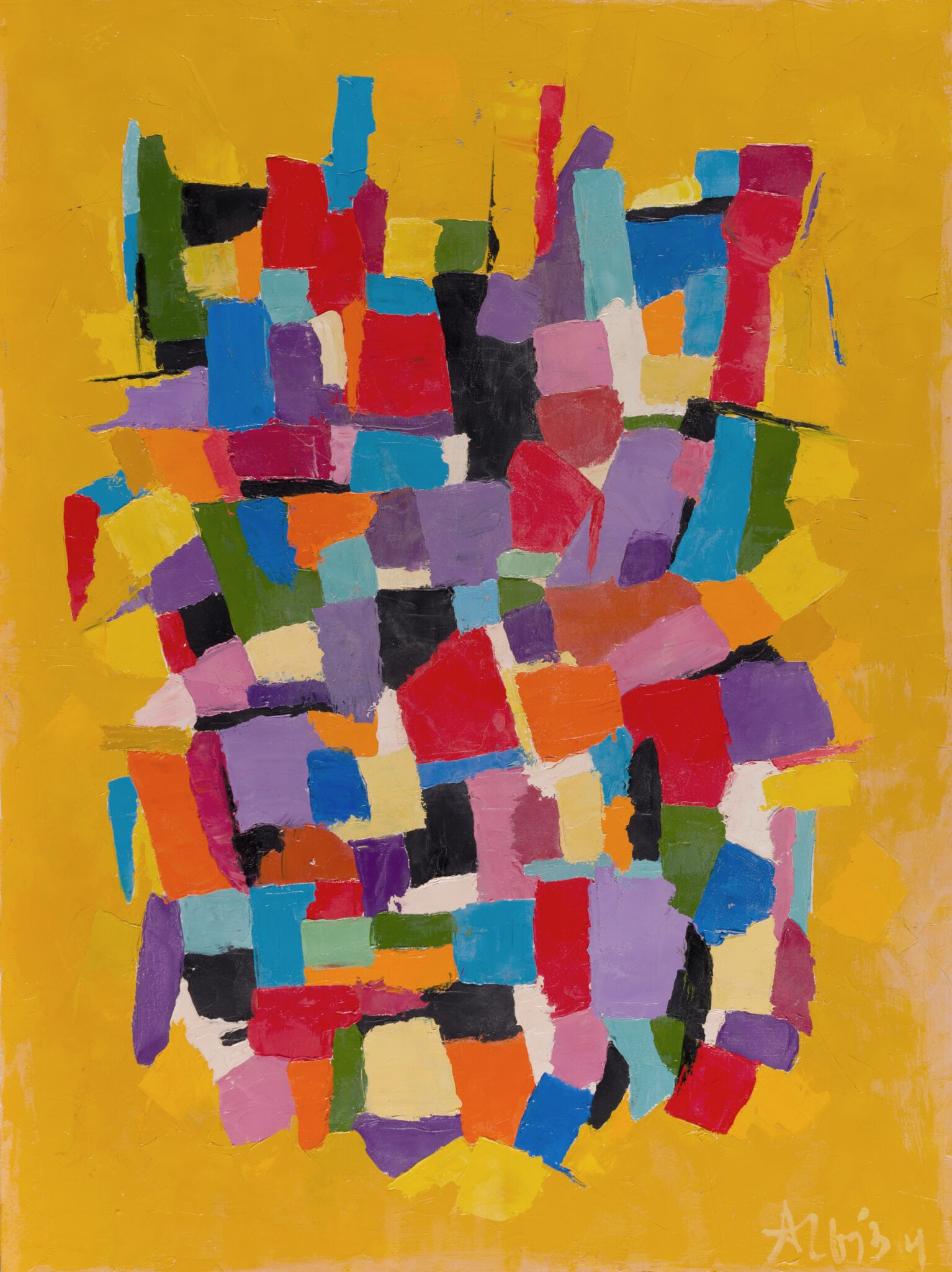 Olga Albizu (1924-2005) - Abstract Composition in Yellow (1 of 6)