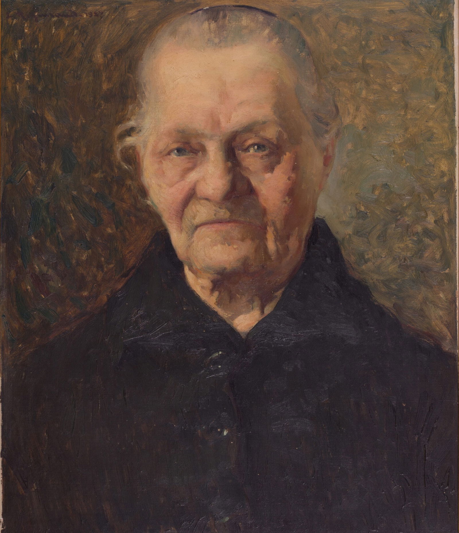 20th Century Catalan School - Portrait of an Elderly Woman: 20th Century Catalan School Portrait of an Elderly Woman Oil on Board Signed: Unsigned. Dimensions: Framed: 61 × 53 cm | 24 × 20.9 in Artwork: 46 × 37.5 cm | 18.1 × 14.8 in Prove