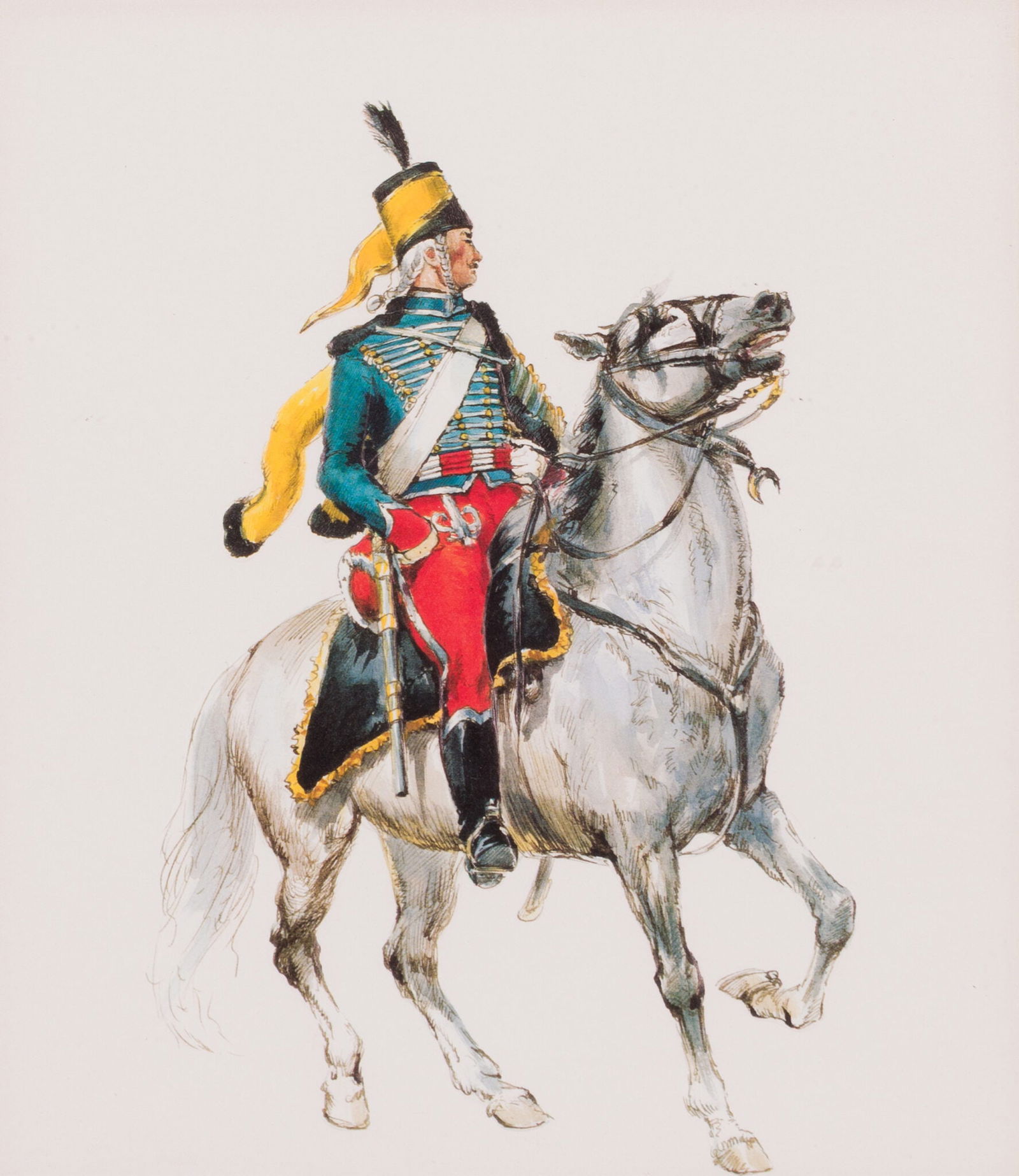 20th Century Catalan School - Napoleonic Cavalryman (1 of 3)