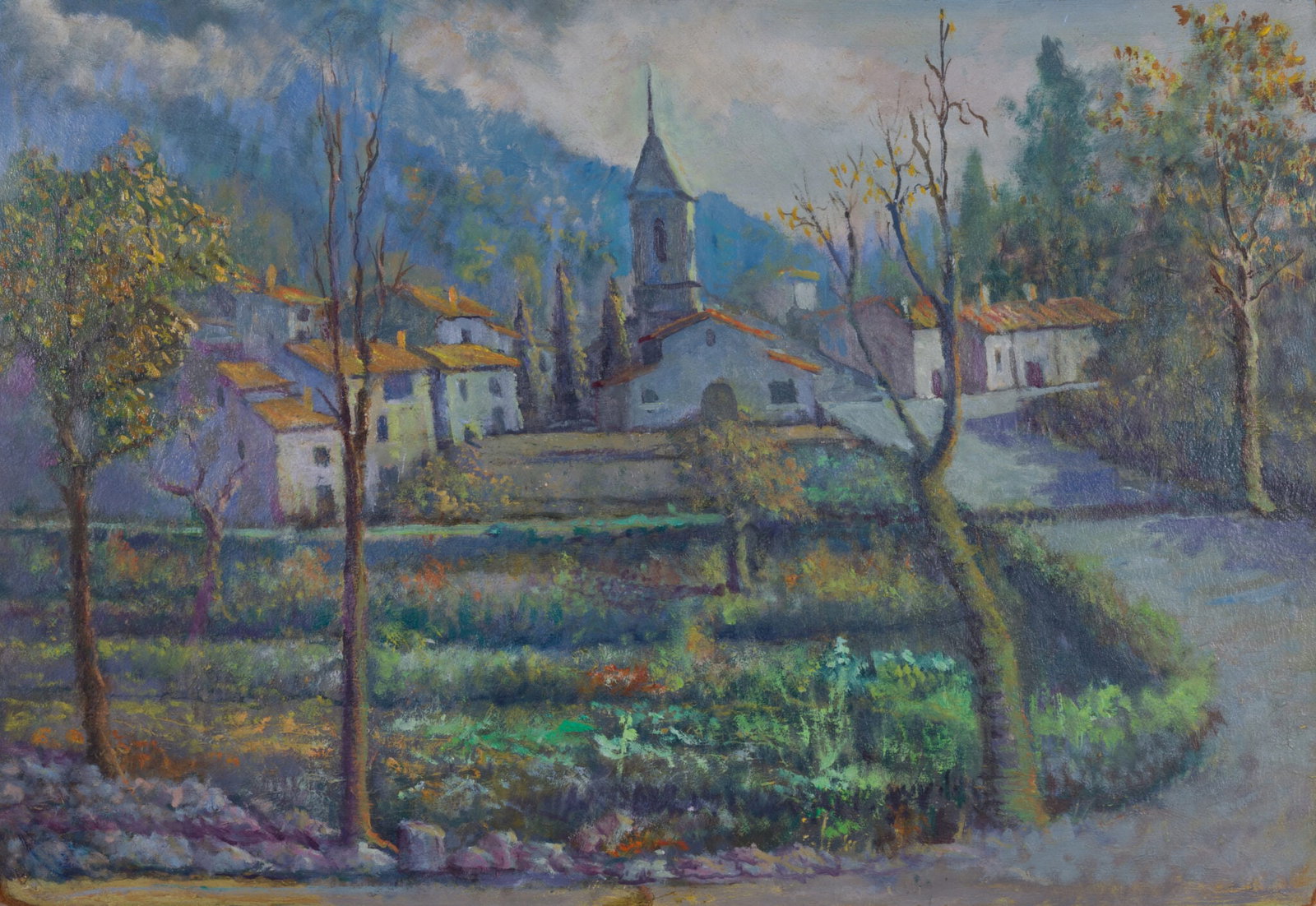 20th Century Catalan School - Village Landscape (1 of 2)