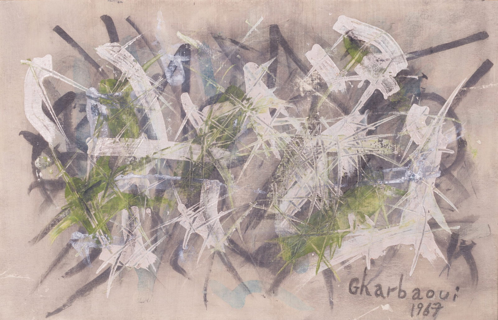 Jilali Gharbaoui (1930-1971) - Abstract Composition, 1967 (1 of 4)
