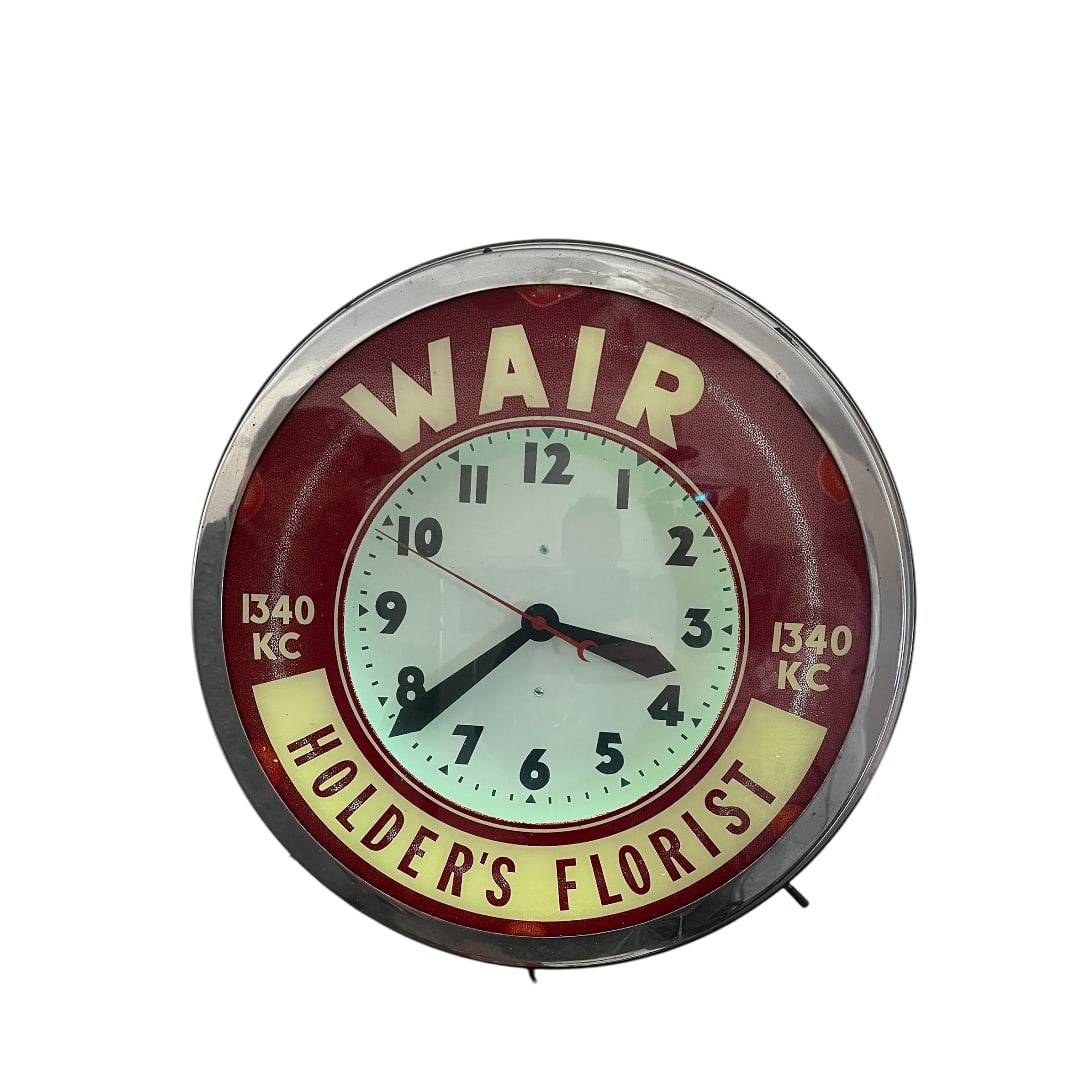 Vintage Wair Holders Florist Wall Clock (1 of 1)