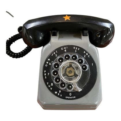 Vintage Western Union Gray/Black 500 Cradle Telephone (1 of 1)