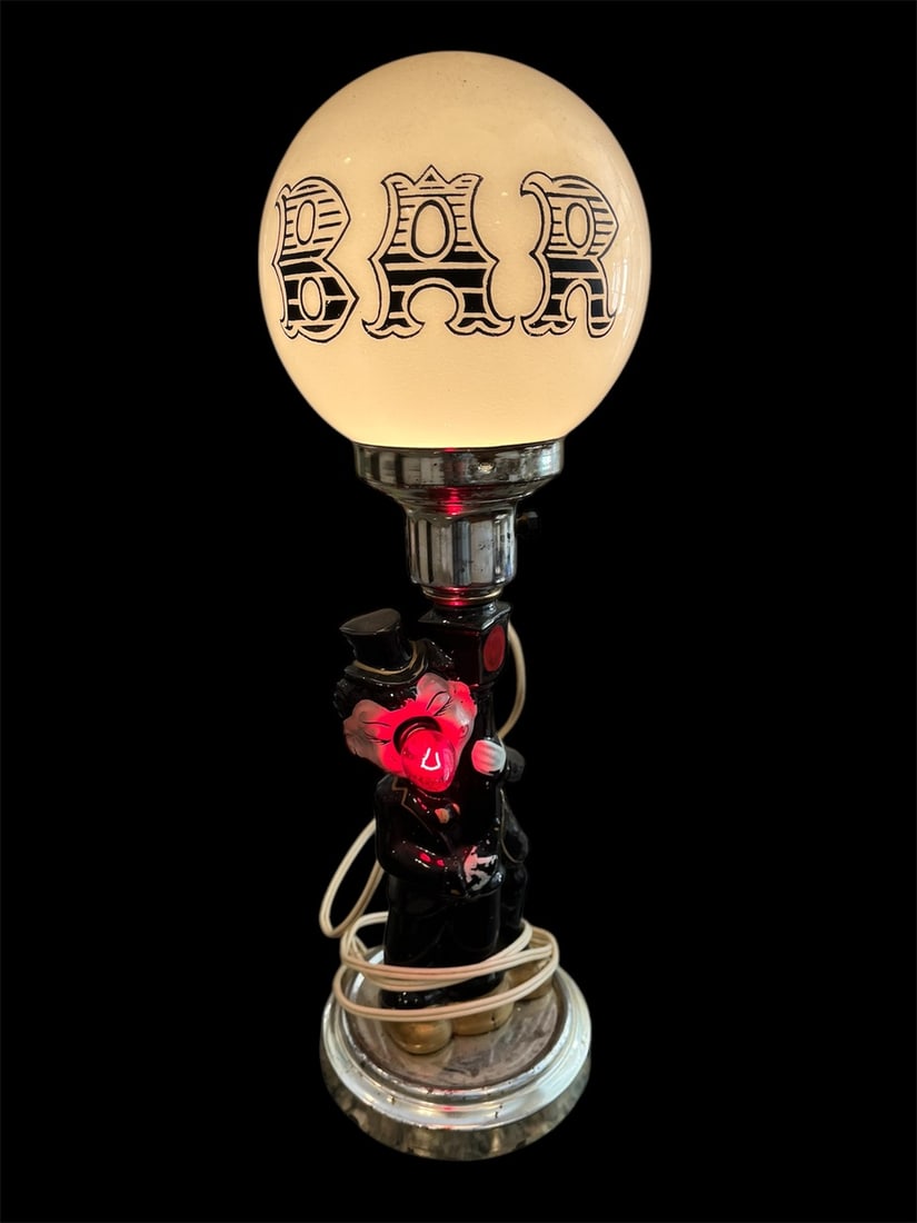 Vintage Charlie Chaplin Clown Bar Lamp (1 of 1)