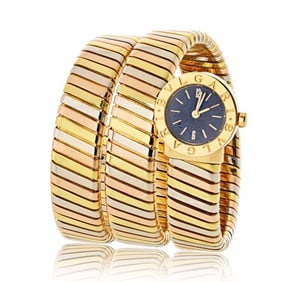Bvlgari 18K Tri-Color Serpenti Tubogas Watch Size 6" 146.8 grams