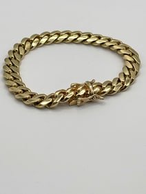 14K Gold 9mm Miami Cuban Link Bracelet 46 grams