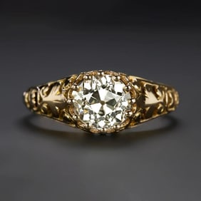 GIA 1.67ct Old Euro Cut Diamond Ring 3.1 grams
