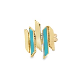 14KT Yellow Gold Turquoise Ring