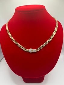 14k Yellow Gold 27.3g Monaco Link Chain 20in