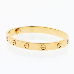 Cartier 18K Yellow Gold Love Bracelet Size 16