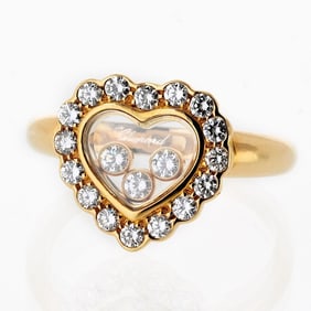 Chopard 18K Gold Happy Diamonds Heart Ring