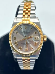 Rolex Datejust 68273 18k SS 31mm Watch w/ Box and Papers