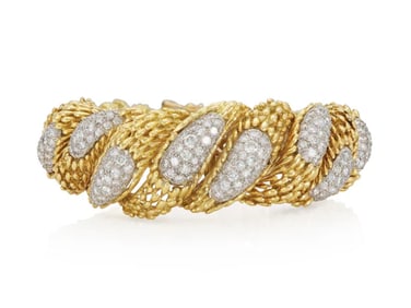 Hammerman Bros 18k Gold 11ct Diamond Bracelet Vintage