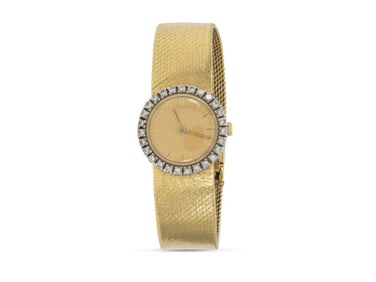 Omega 18k Yellow Gold Diamond Watch for Boucheron