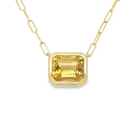 14k Yellow Gold Citrine Necklace