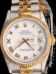 Rolex Two-Tone Datejust Roman Dial w/ Box & Papers