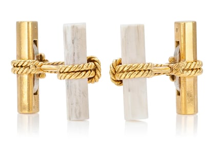 Tiffany & Co. Jean Schlumberger 18k Gold Bone Cufflinks