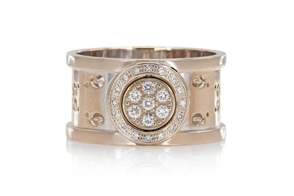 Gucci 18k White Gold Diamond Band Ring