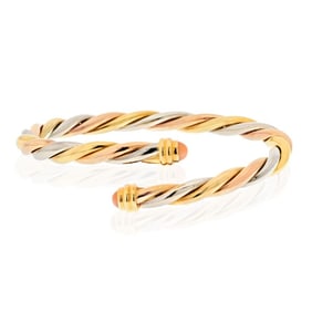 Cartier 18k Tricolor Gold Coral Cuff Bracelet