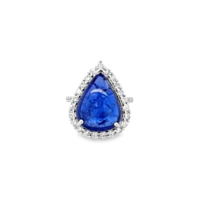 14k White Gold Tanzanite Diamond Ring