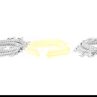 Tiffany & Co. Schlumberger Platinum 18k Diamond X Band Ring, 1980s: Iconic Tiffany & Co. Jean Schlumberger “X” Band Ring, circa 1980s, size US 6.5. Crafted in platinum and 18k yellow gold, the double twisted rope band is adorned with pavé diamond “X”