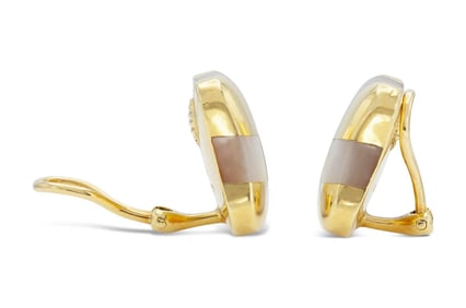Angela Cummings 18k Gold MOP Earrings