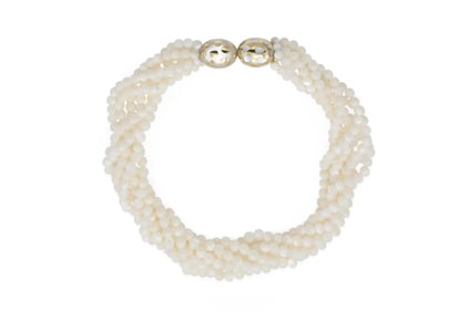 Tiffany & Co. Angela Cummings 18k Gold Mother of Pearl Bead Necklace